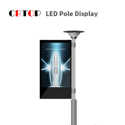 P4mm-Straßenlaterne-Pole LED-Anzeige im Freien Smart HD farbenreich
