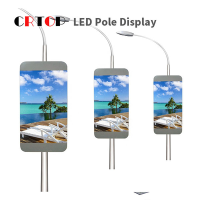 Straßenrand-der digitalen Beschilderung des Straßen-Lichtmast-P4mm Schirm Smarts LED